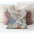 thumbnail image 3 of Amrita Sen Arizona Floral Patches Suede Blown and Closed Pillow by Amrita Sen in Brown Red, 3 of 4