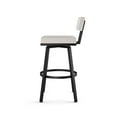 thumbnail image 3 of Amisco Staten 26 In. Swivel Counter Stool - Light Grey Polyester / Black Metal, 3 of 9
