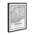 thumbnail image 2 of Kate and Laurel Sylvie Toronto Modern Map Framed Canvas Wall Art by Jake Goossen, 18x24 Gray, Decorative Map Art for Wall, 2 of 7