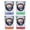 Multicolor (4-Pack), variant on Beech Mountain North Carolina Design A Souvenir 2 oz Square Shot Glass Clear