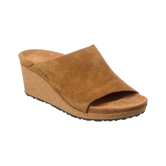 Papillio by Birkenstock Namica Narrow Suede Wedge Sandal, 41, Brown