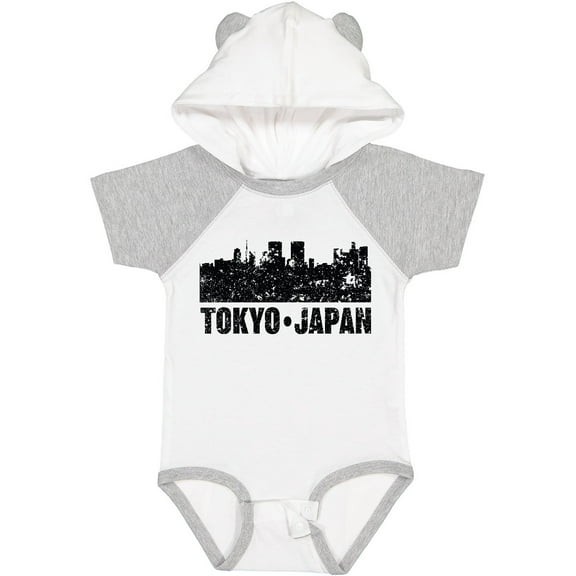 Inktastic Tokyo Japan City Skyline with Grunge Boys or Girls Baby Bodysuit