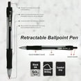 thumbnail image 4 of BAZIC Ballpoint Spencer Black Retractable Pen Soft Grip 1.0 mm, (5/Pack), 24-Pack, 4 of 7