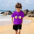 thumbnail image 4 of HOMADLES Toddler Boys Short Sleeve Tee Shirt Cotton Casual Crewneck Graphic Tees for Boys T-Shirts, Purple 9 T, 4 of 6