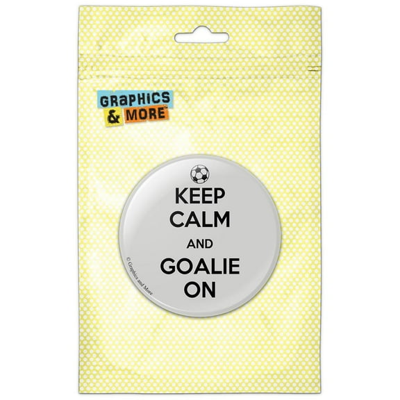 Keep Calm And Goalie On Soccer Refrigerator Button Magnet