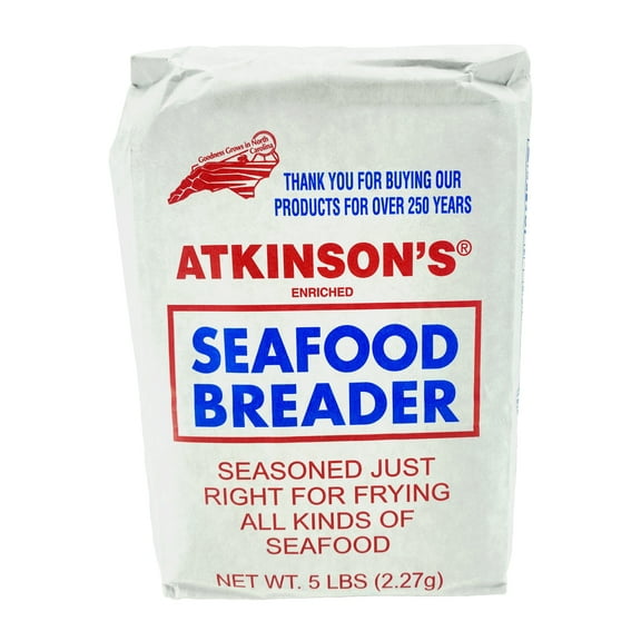 Atkinson's All Purpose Seafood Breader | Enriched & Seasoned Just Right For Frying All Kinds of Seafood | 5.5 Lb