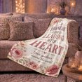 thumbnail image 6 of Inspirational Thanks, Cozy Typography Art Scene, Warm Flannel Blanket for Living Room and Reading Nook with Detailed Artwork, Art Lovers Thank You Gift, Artistic Home Decor, 6 of 9