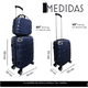 thumbnail image 2 of Set 3 Maletas De Viaje Carry On 10 Kgs Equipaje De Mano Ruedas Desmontables Cabina Avion, 2 of 5
