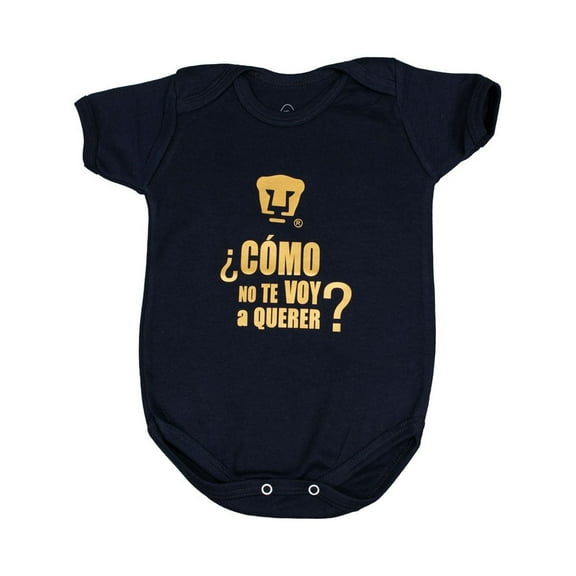 OLD SCHOOL SPORTS Pumas UNAM Pañalero Cómo no te voy a querer Azul/Dorado Infantil OLD SCHOOL SPORTS Pumas de la UNAM Pañalero de algodón manga corta