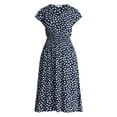 thumbnail image 5 of Time and Tru Women’s and Women’s Plus Smocked Waist Midi Dress with Flutter Sleeves, Sizes XS-4X, 5 of 5
