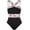 Black&pink Floral, variant on Womens One Piece Swimsuits Front Crossover Bathing Suits Slimming Mesh Swimwear