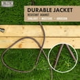 Brown Outdoor Extension Cord 10 ft, Weatherproof Heavy Duty 16 Gauge