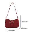 thumbnail image 3 of Bolso Hombro Mujeres PU Gran Capacidad Fashion Backarm Bag Color Sólido Media Mirondeo Con Elegante, 3 of 9