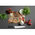 thumbnail image 3 of Cookies with Santa Claus Papa Noel Glass Cutting Board Large 12 in x 15 in, 3 of 5