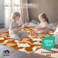 thumbnail image 4 of ODIKA 6'x9' Machine Washable Non-Slip Area Rug, Fawn s Embrace Artistic Hide Inspired High Traffic Rug, Brown, 299094, 4 of 5