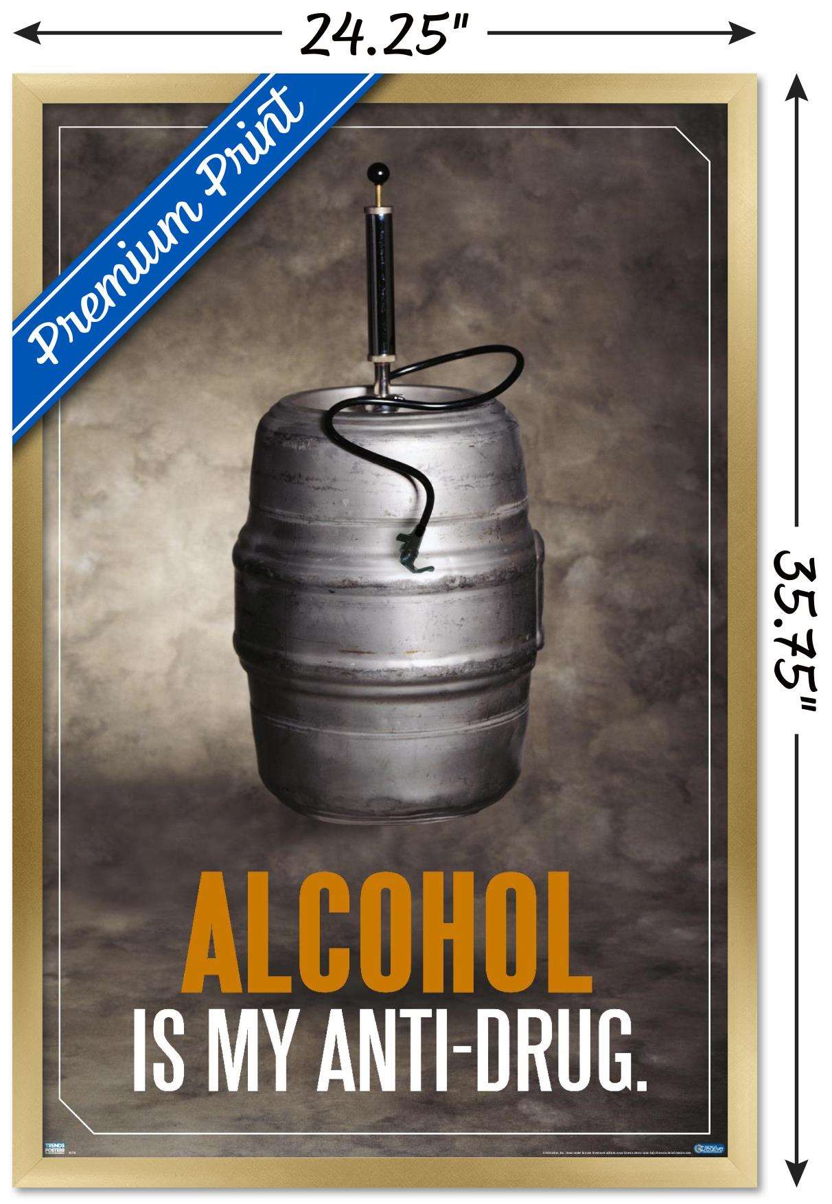 Alcohol - Anti-Drug Wall Poster, 22.375" x 34", Framed