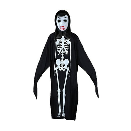 Dracula Mask with Skeleton Robe Halloween Costume for Men by Shape