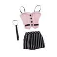 thumbnail image 4 of 3 unids 1/6 figuras de acción femenina traje conjunto ropa muñeca, top, falda y , moda traje completo, para 12 pulgadas figura Cuerpo rosa, 4 of 8