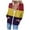 Wine, variant on Admvng Women's Hoodie Jacket Zip Up Long Sleeve Kangaroo Pockets Striped Hooded Sweatshirt with Drawstring