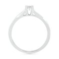 thumbnail image 3 of DGOLD 10kt White Gold Round White Diamond Flattering Solitaire Ring for Women (1/5 cttw), 3 of 4