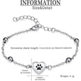 thumbnail image 4 of Pet Paw Urn Bracelet for Ashes Adjustable Heart Cremation Bracelet for Pets Ashes Stainless Steel Dog Cat Cremation Jewelry Memorial Keepsake Bangle, 4 of 8