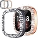 thumbnail image 1 of [2 unidades] compatible con Fitbit Versa 3 Fitbit Sense Bling Protector Case, Versa3 / Sense Accessories Hard PC Diamond Frame Cover Bumper para mujer (negro/oro rosa) Namotu CZDZ-HY198-1, 1 of 7