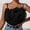 Black, variant on Women's Tanks Floral Front Crop Tube Top with Sleeveless Strapless Design Shirred Bodice Breathable Knit Tank for Everyday Wear Purple One Size