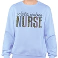 thumbnail image 2 of Pediatric Oncology Nurse Leopard Print Sweatshirt Unisex Medium Light Blue, 2 of 5