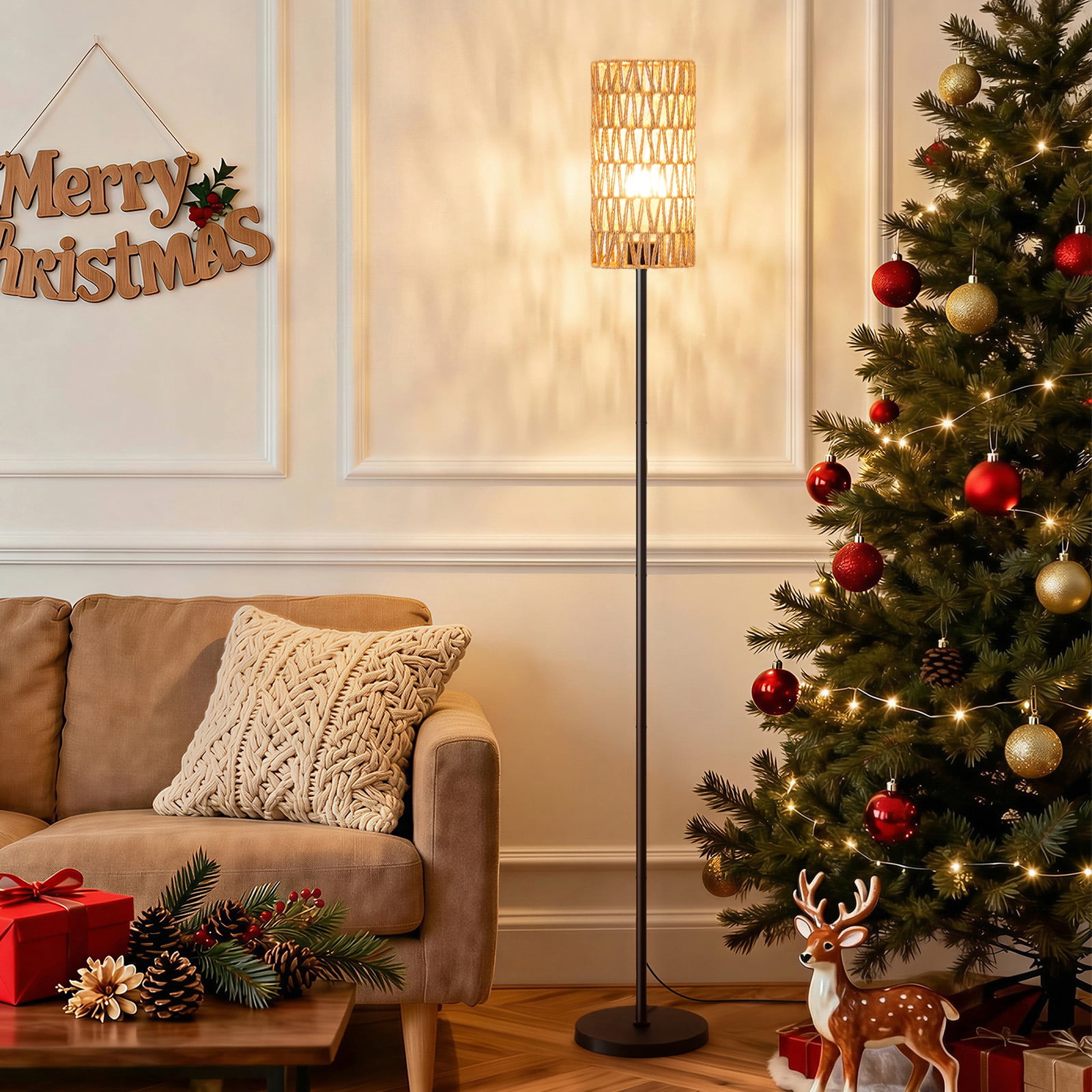 Floor Lamp, Standing Lamp Tall with Remote Control for Living Room, Bedroom, Office