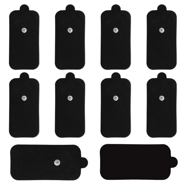 Lanieney - Paquete de 10 electrodos grandes para unidad TENS. Parches autoadhesivos mejorados, sin látex, no irritantes, con conector a presión estándar de 3,5 mm. Compatibles con Belifu y Brilnurse T