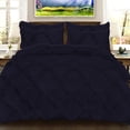 thumbnail image 2 of BedDecor 400TC 100% Egyptian Cotton 5PC Navy Blue King/California King Size Diamond Ruffle Duvet Cover Set, 2 of 4