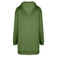 thumbnail image 4 of Vestido sudadera largo con capucha y cordón para mujer - Jersey oversize informal con bolsillo, mezcla de poliéster, tallas S-XXL, 4 of 5