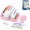 Pink, variant on 14 Pouch Waterproof Pill Organizer Binder Color Coded Zipper Medicine Storage Bag For Travel And Daily Medication Management (Black)