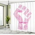 thumbnail image 5 of Ambesonne Feminist Shower Curtain, Lgbt Female Fist Print, 69"Wx84"L, White and Pink, 5 of 5