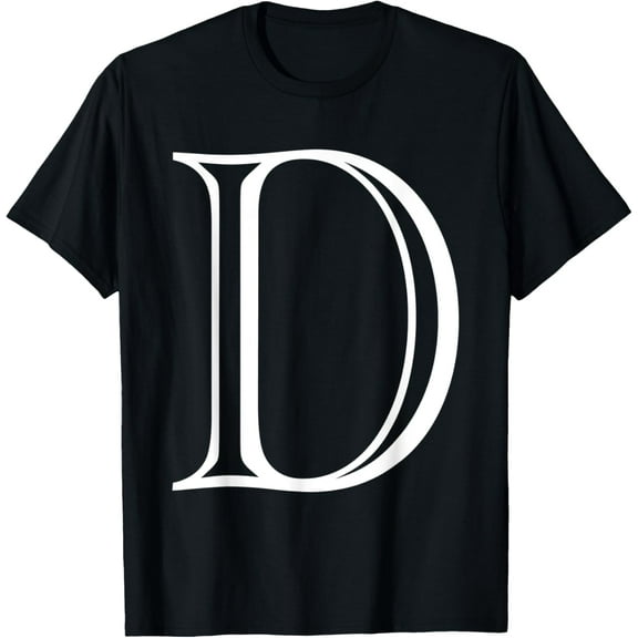 The Letter D Classic Style Capital Alphabet Monogram Initial T-Shirt
