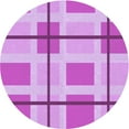 thumbnail image 1 of Ahgly Company Machine Washable Indoor Round Transitional Pastel Purple Pink Area Rugs, 5' Round, 1 of 7