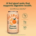 thumbnail image 2 of Olipop Prebiotic Soda Pop, Orange Squeeze, High Fiber, 12 fl oz, Refrigerated, 2 of 6