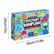 Dumpling Squishy, 2026 Squishy Dumpling Advent Countdown Calendar, 24 PCS Random Surprise Squishies Toys, Stress Relief Sensory Fidget Toy for Anxiety Relief Hand Relax, Birthday Gifts