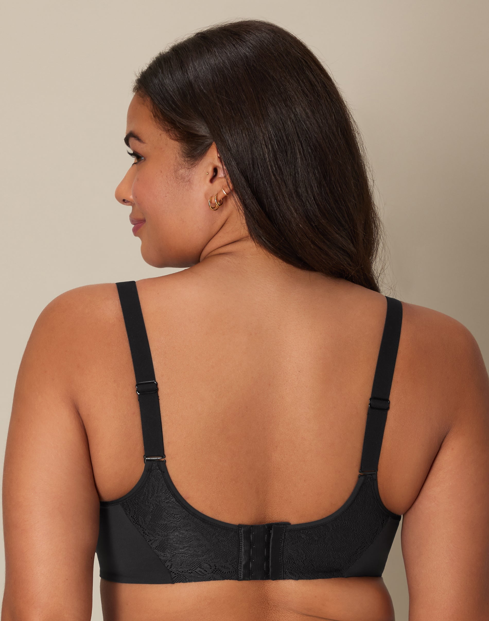 Women's Playtex 4833 Ultra Soft No Poke Dreamwire Underwire Bra (Black 42DD)