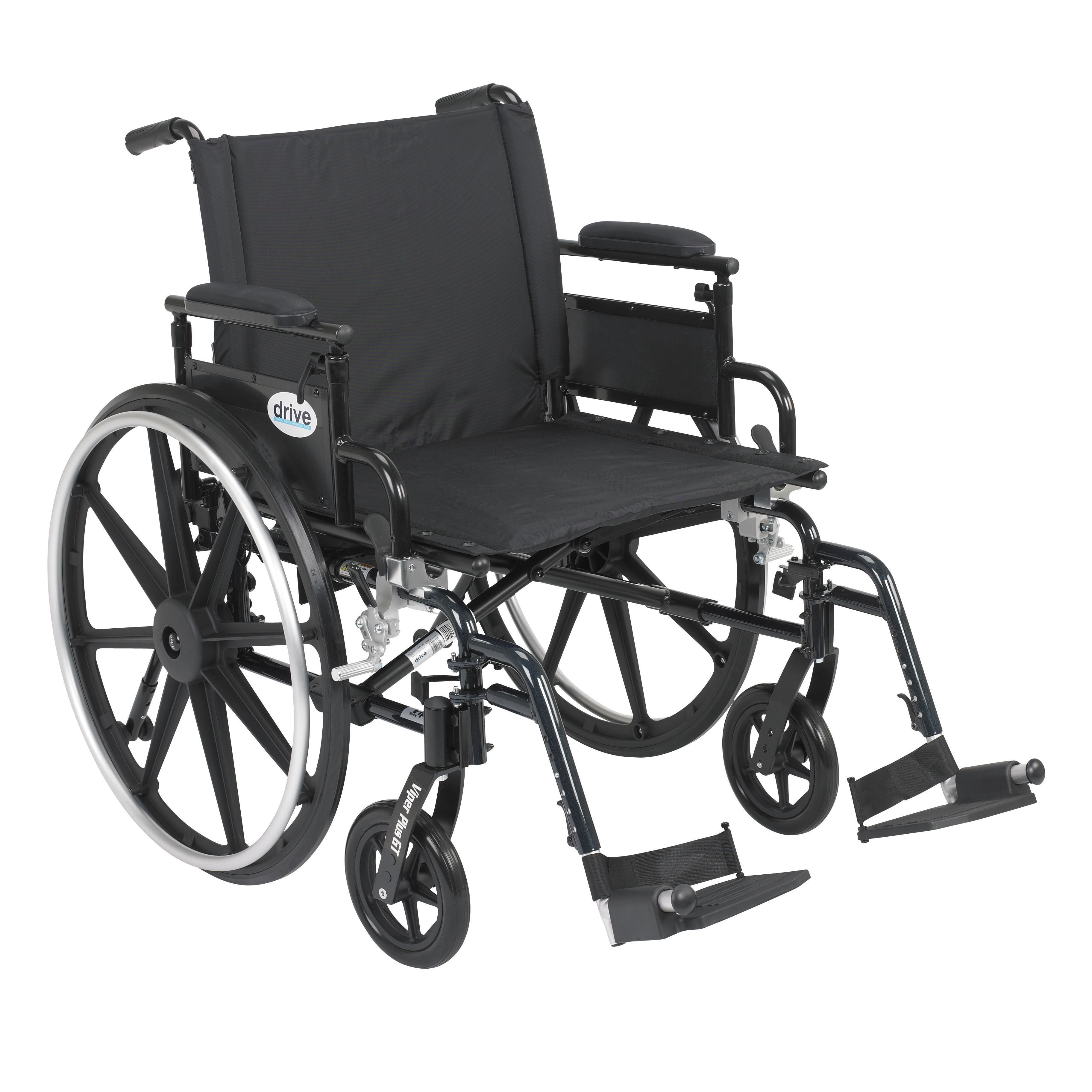 Drive Medical Viper Plus GT Wheelchair with Flip Back Removable