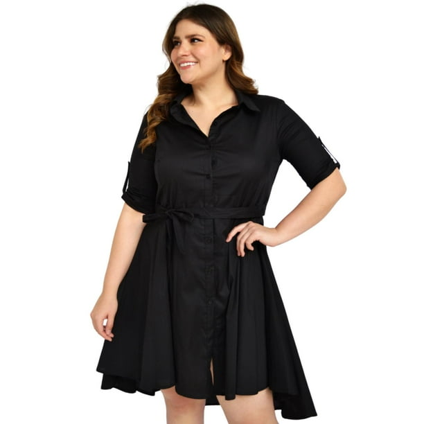 Vestido asimétrico Roman Fashion 9514 Negro Talla 42