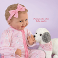 thumbnail image 3 of The Ashton - Drake Galleries Interactive Layla Coo's and Giggles with Plush Puppy that Happy Barks Back So Truly Real® Girl Doll with RealTouch® Vinyl Skin by Master Doll Artist Bonnie Chyle 18-inches, 3 of 8
