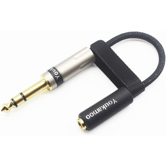 [ 1/4" TRS 6.35mm Male ] 6.35mm Male to 4.4mm Female 8 Core Silver Plated Headphone Earphone Audio Adapter Cable New in