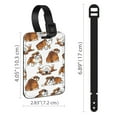 thumbnail image 4 of WIRESTER 2pcs Set PU Leather Luggage Tags Privacy Label Flap for Travel Suitcase Baggage - Dog Cat Funny Playful Postures, 4 of 8