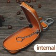 thumbnail image 4 of Car Key Pouch, 1.57''x3.44'' Leather Key Pouch Key Case Pouch Mini Coin Purse Multifunctional Security Pouch Bag For Mendark Brown, 4 of 5