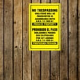 thumbnail image 5 of BTFSigns Spanish 5 Pack 8" x 12" No Trespassing Violators Will Be Prosecuted in Accordance with ARS 13-1502-A1 Private Property Yellow Warning Sign, 5 of 7