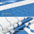 thumbnail image 5 of FRAMICS Tassel Shower Curtain Sets with Bath Rug, Boho Striped Farmhouse Bathroom Sets with Hooks, Heavy-Duty Fabric, Water-Repellent and Washable, 72" x 72", Blue, 5 of 9