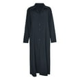 thumbnail image 4 of Baqcunre Fall Dresses For Women 2023 Women'S Casual Button Down Cotton Linen Long Shirt Dress With Pockets Women'S Casual Dresses Long Sleeve Dress For Women Navy Dress 4XL, 4 of 4