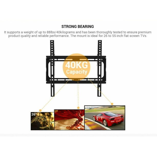 Support Mural Inclinable Flat Panel TV Wall Mount LED LCD PDP