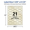 thumbnail image 6 of Avery Pearlized Ivory Oval Labels, 1-1/8" x 2-1/4", 2,100ct, 6 of 11